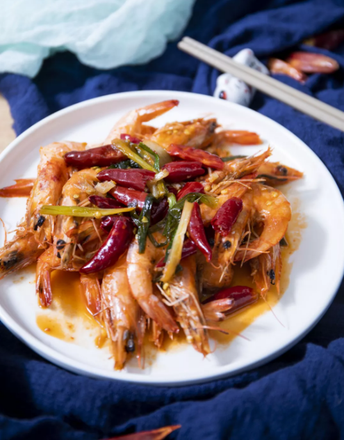 Braised Shrimp in Oil 油焖虾