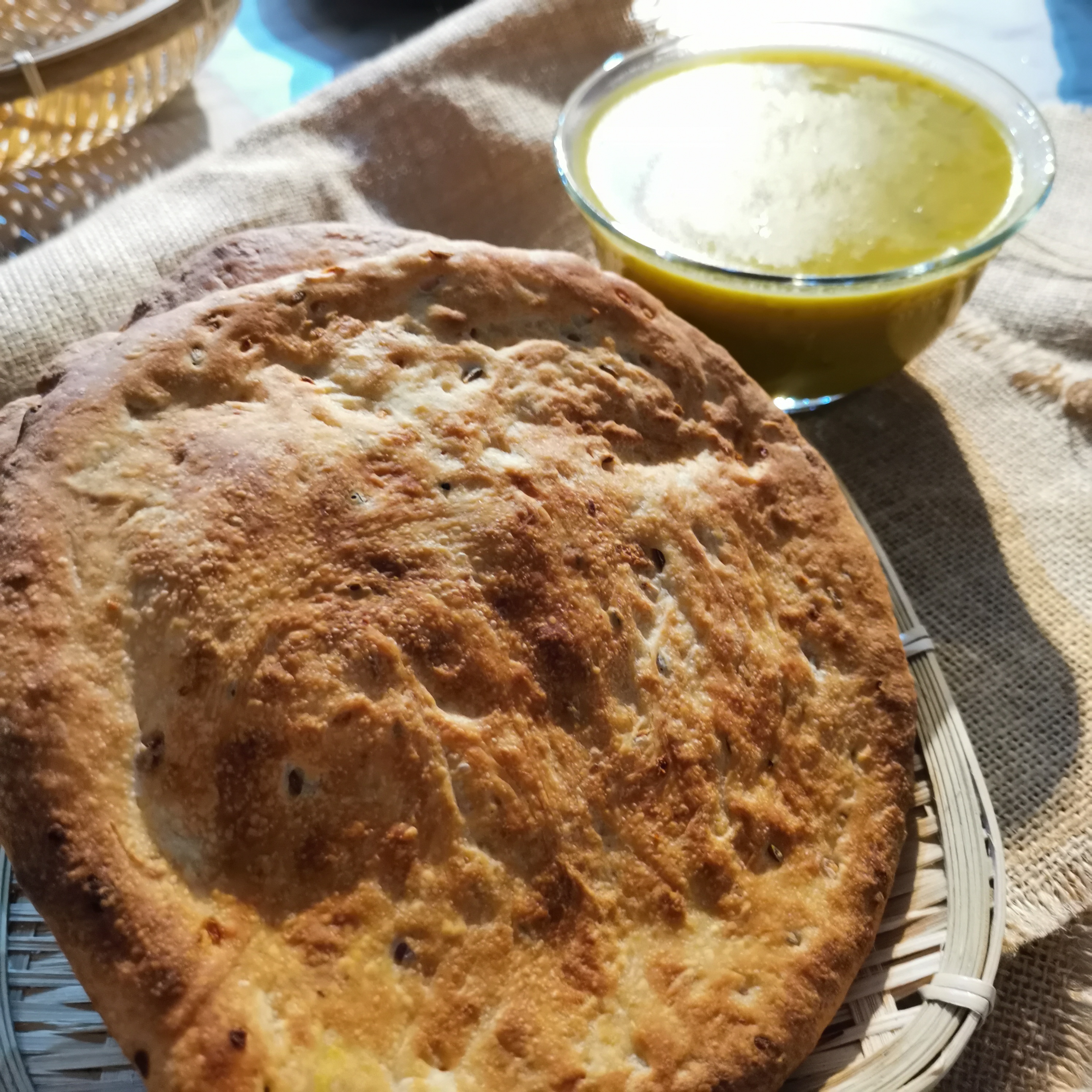 Naan Bread with Cumin & Shallot