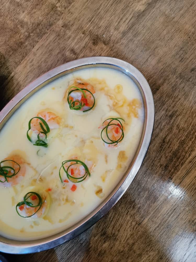 Steamed Egg with Shrimp 鮮虾蒸蛋