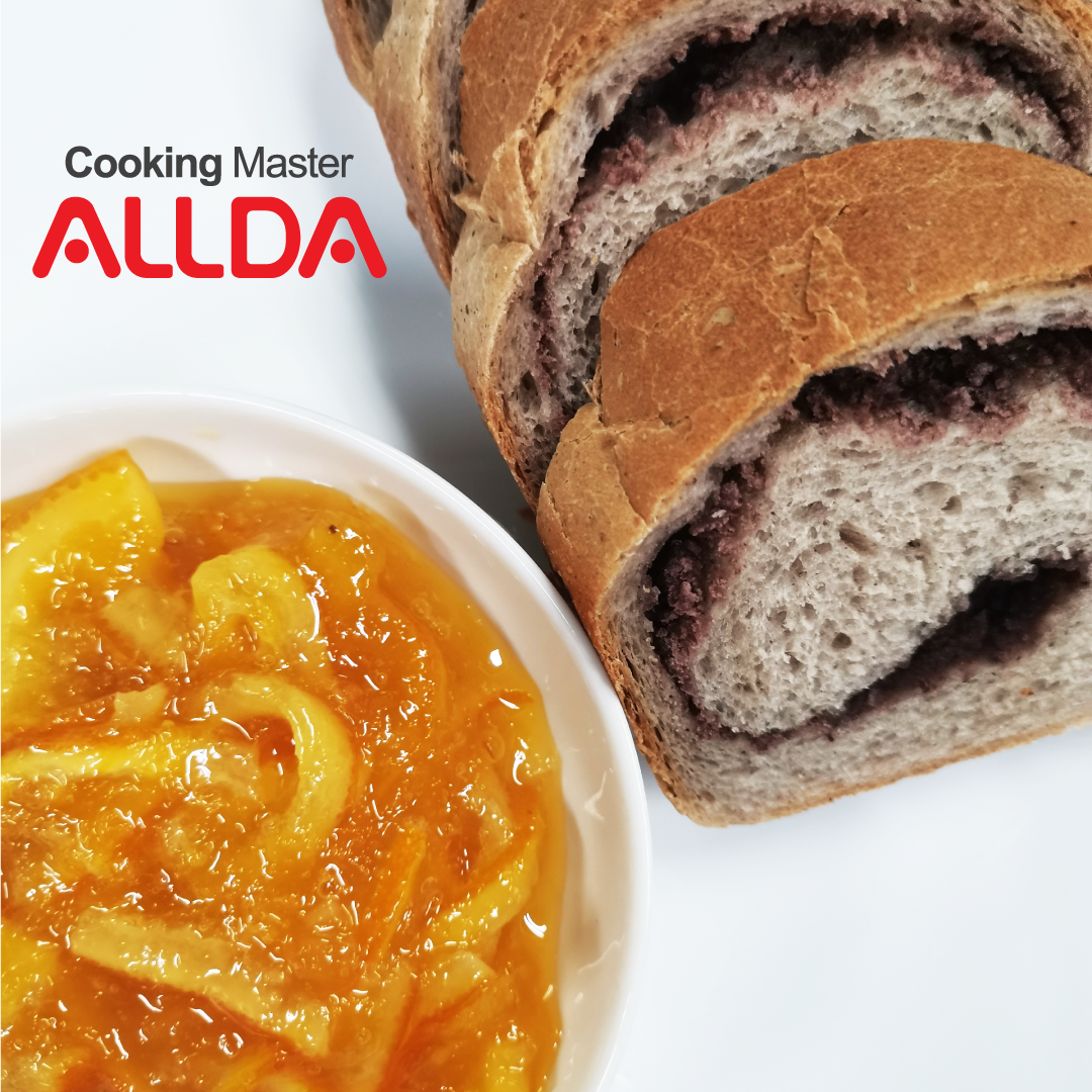 Red Bean Bread with Orange Marmalade