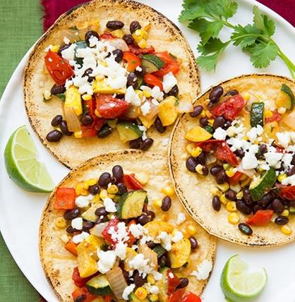 Roasted Veggie and Black Bean Tacos