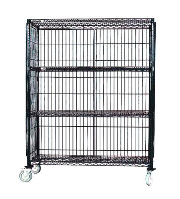 MAXEL Mobile Poly Brite 3 Tier Rack With Side &amp; Back Panels Without Door SEC2148EZ