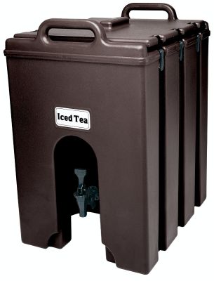 CAMBRO 10 Gallon Insulated Camtainer Beverage Dispenser 1000LCD (Dark Brown)