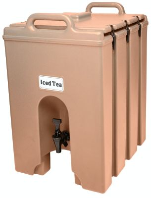 CAMBRO 10 Gallon Insulated Camtainer Beverage Dispenser 1000LCD (Coffee Beige)