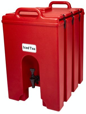 CAMBRO 10 Gallon Insulated Camtainer Beverage Dispenser 1000LCD (Hot Red)