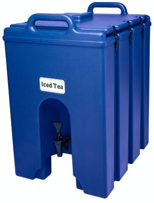 CAMBRO 10 Gallon Insulated Camtainer Beverage Dispenser 1000LCD (Navy Blue)