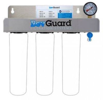 BEVGUARD Triple Head with Pressure Relief/Flush Valve and Pressure Gauge 105128 