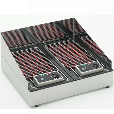 ROLLER GRILL Double Electric Lava Rock Grill 140D