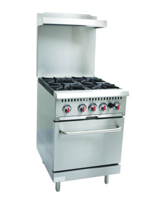 CHEFONIC 4 Open Burner Range With Oven &amp; Backsplash S24-5