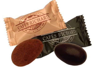 Cafes Richard Treats DUO CHOCOLATE COATED ALMONDS - RICHARD 
