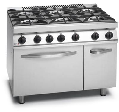 FAGOR Gas Range 6 Open Burner with Oven CG7-61 H