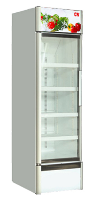 CN Single Glass Door Display Chiller With Assisted Fan Cooling CN-1GDC-3.EFA.HO08