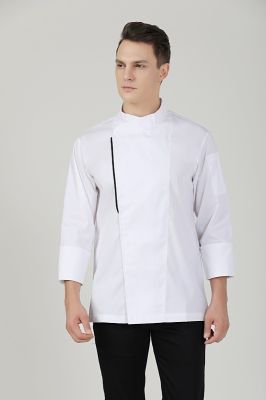 GREENCHEF Basil White Chef Jacket (Long Sleeve) CWL8050PC