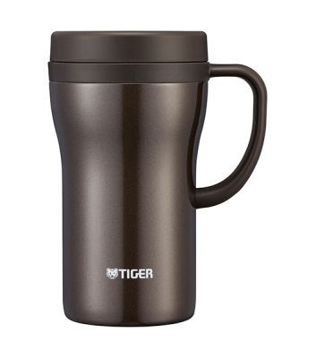 TIGER 0.36/0.48L Stainless Steel Desk Mug (Pink/ Brown/ Clear Stainless) CWN-A036/48