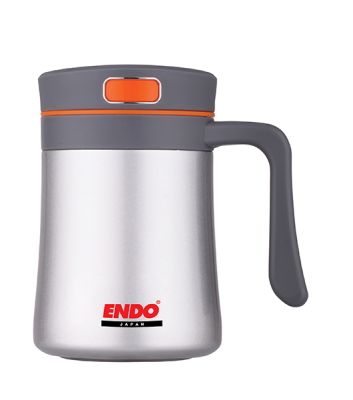 ENDO 400ML Anti-Bac Double Stainless Steel D/Mug-ASSRTD CX-1003 (Matt Silver)