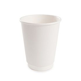 Hot Paper Cup - Plain White 12oz Double Wall (500 pieces per ctn)