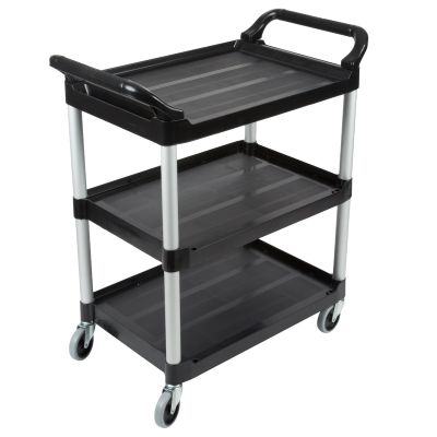 RUBBERMAID Utility Service Cart with Swivel Casters FG342488BLA