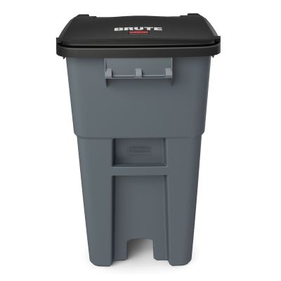 RUBBERMAID Brute® Rollout Container (Gray) 50Gal/189L FG9W2700GRAY, 65Gal/246L FG9W2100GRAY