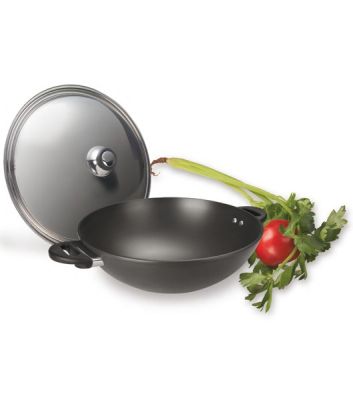 ASD 40cm Hard Anodised Induction Wok With Steamer HP2540IH-N