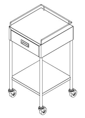 Stainless Steel Dressing Trolley with Drawer