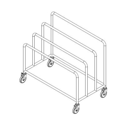 Stainless Steel Wrapping Paper Trolley