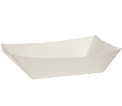 Plain White Paper Boat Tray (800 pieces per ctn)