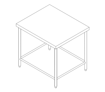 Custom Stainless Steel Single Tier Table