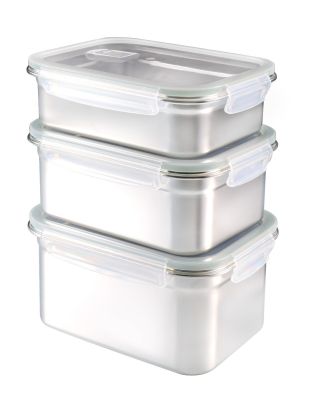 BUFFALO Stainless Steel 304 Food Container Set C/W Airvent SP111