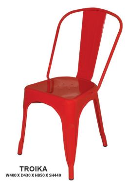 Troika Dining Chair | Steel Frame in Epoxy 