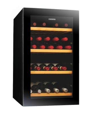 VINTEC NOIR &quot;Black Glass&quot; Borderless Single Temperature Zone 35 bottles Wine Cellar V30SGMEBK (VWS035SBA-X) [Pre-Order]