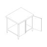 SS 2 TIERS TABLE CW FRONT DOOR PANEL
