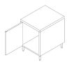 SS WORK COUNTER CW SWING DOOR