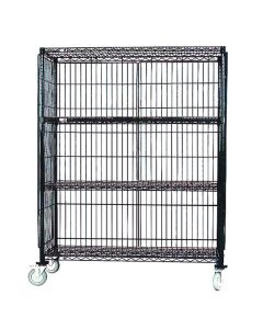 MAXEL Mobile Poly Brite 3 Tier Rack With Side & Back Panels Without Door SEC2148EZ