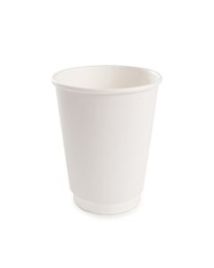 Hot Paper Cup - Plain White 8oz Double Wall (500 pieces per ctn)