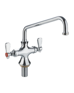 PRE-RINSE Double Pantry Swivel Base c/w 12" Swing Nozzle Faucet - Deck Mount 9816-12