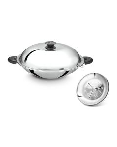 BUFFALO 40cm Stainless Steel Round Bottom Wok BY01