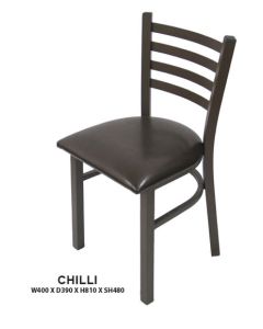 Chilli Dining Chair | Cushion Seat | Steel Frame in Epoxy 