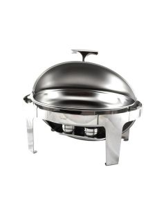 QWARE 121219 S/S OVAL ROLL TOP CHAFING DISH CHN-BOILER-026