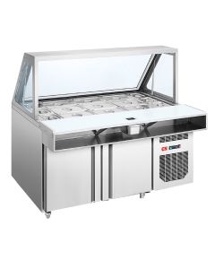 CN Salad Display Counter With Flip Up Glass Frame - 5FT CN-SDC-2D.5