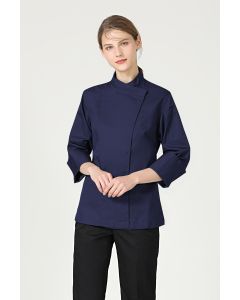 GREENCHEF Rosemary Navy Blue Chef Jacket (Long Sleeve) CNBL8060PC