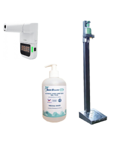 [PRE-ORDER] Combi Infrared Thermometer with SSHS500 Hand Sanitizer and Foot Pedal Stand Combi-Infrastand