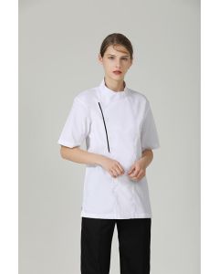 GREENCHEF Basil White Chef Jacket (Short Sleeve) CWS8050PC