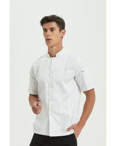 GREENCHEF Mint White Chef Jacket (Short Sleeve) CWS8067PC