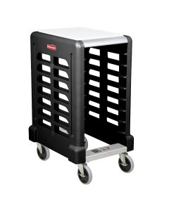 RUBBERMAID 8 Slot End Loader Prep Cart with Cutting Board (Full Size Insert Pans) FG331500BLA