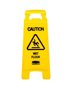 RUBBERMAID 26" Caution Wet Floor Sign (Yellow) FG611277YEL