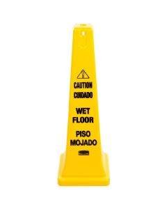 RUBBERMAID 36" Caution Wet Floor Cone (Yellow) FG627677YEL