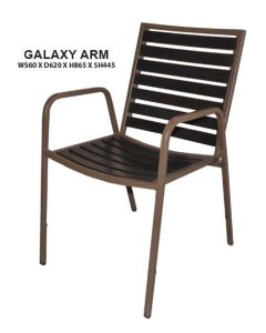 Galaxy Arm Outdoor Chair | Steel Frame in Epoxy