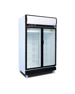 [PRE-ORDER] SNOW 2 Door Display Upright Freezer | 1240 x 735 x 2075 (BLACK FRAME) LY1000BBF-HB
