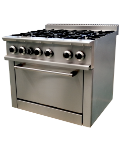MODELUX Gas 6 Open Burner with Oven MDX-OBO36