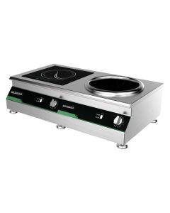 MODELUX DOUBLE TABLETOP INDUCTION FLAT & WOK COOKER MDX-TPA-B135